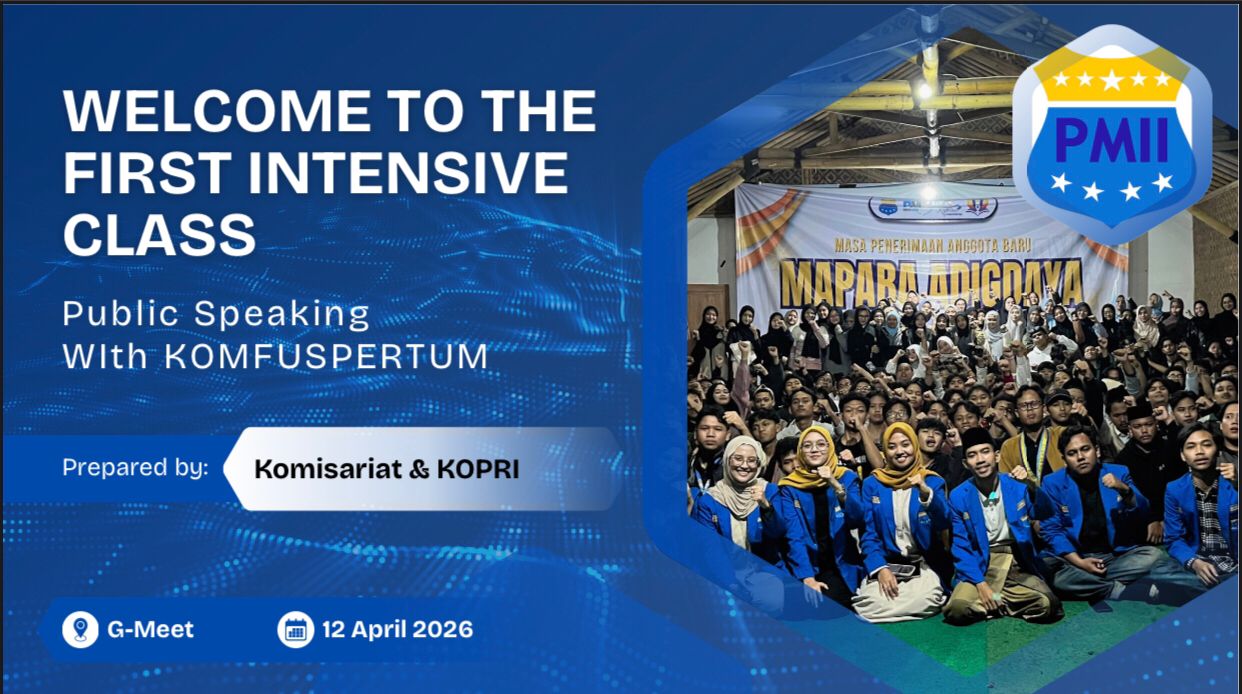PMII Komfuspertum Resmi Buka First Intensive Class Public Speaking, Dorong Kader Jadi Penggerak Generasi Muda